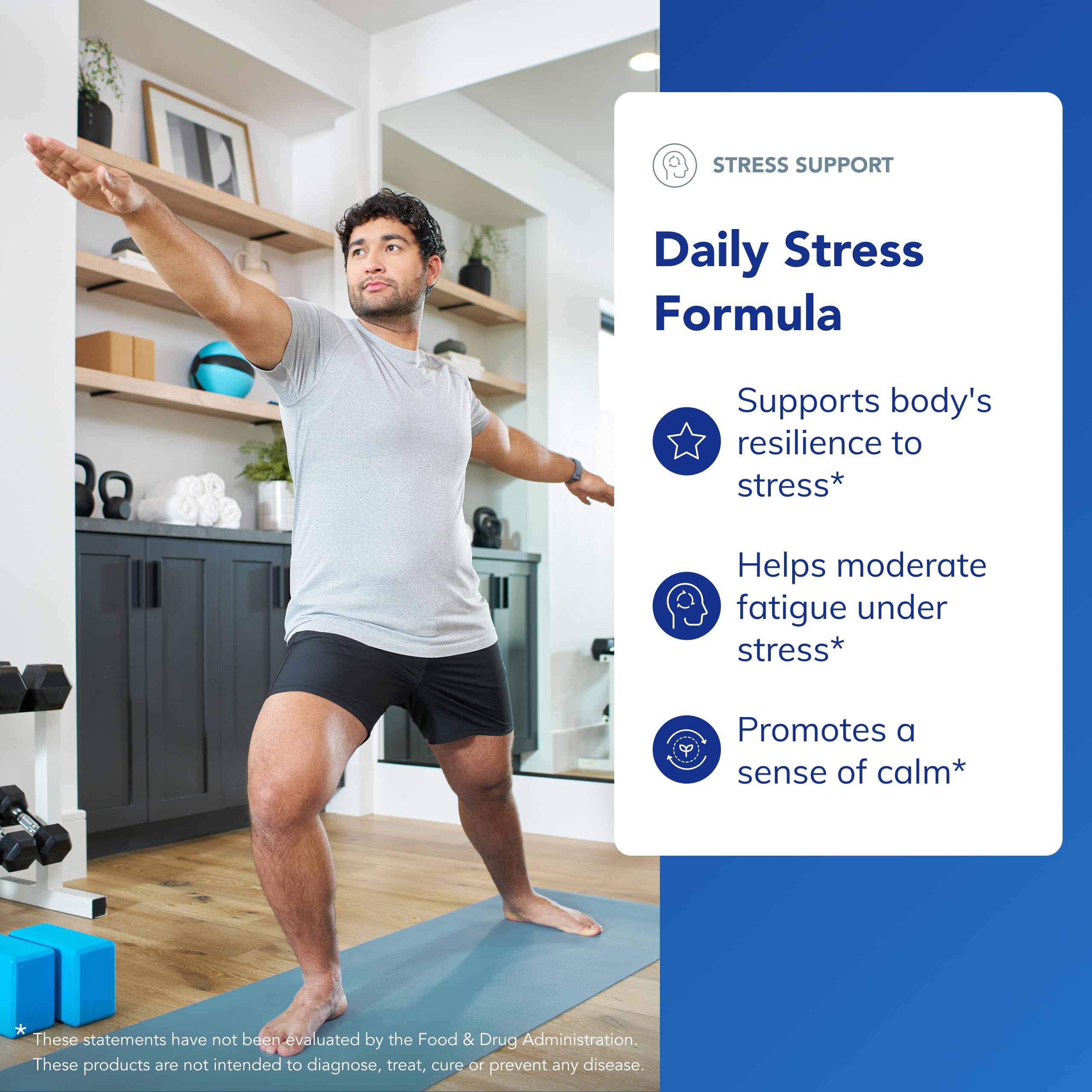 Pure Encapsulations Daily Stress Formula box packaging highlights pure ingredients and allergen-free benefits.