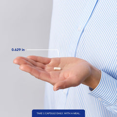 Pure Encapsulations daily-use bottle shown beside a meal for easy routine integration.