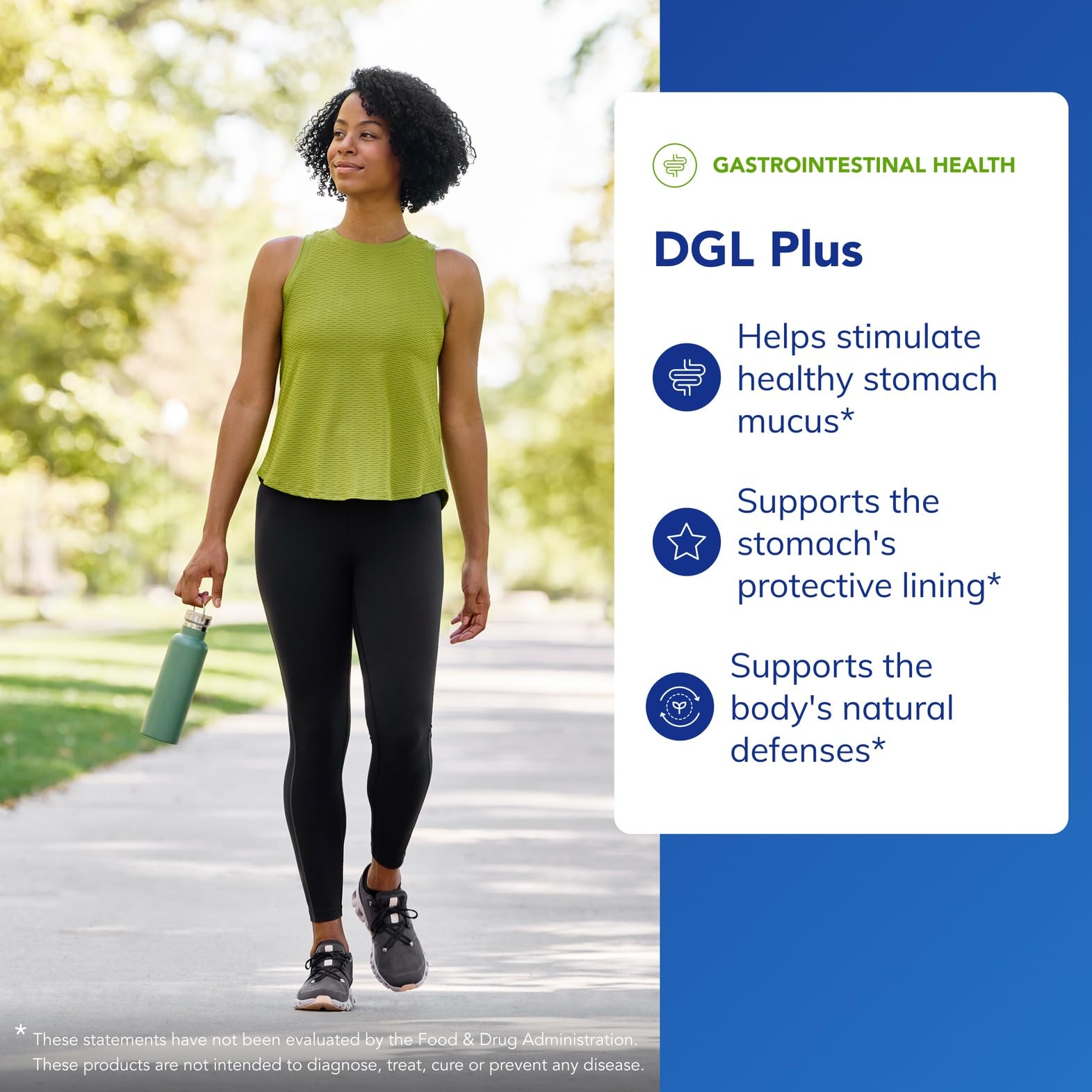 Pure Encapsulations DGL Plus label closeup displaying herbal blend for digestion