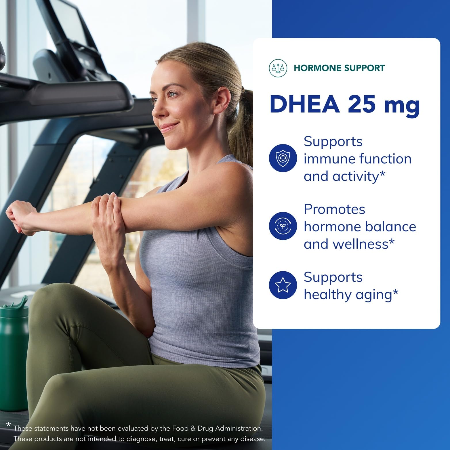Pure Encapsulations DHEA 25mg capsules inside bottle for daily routine