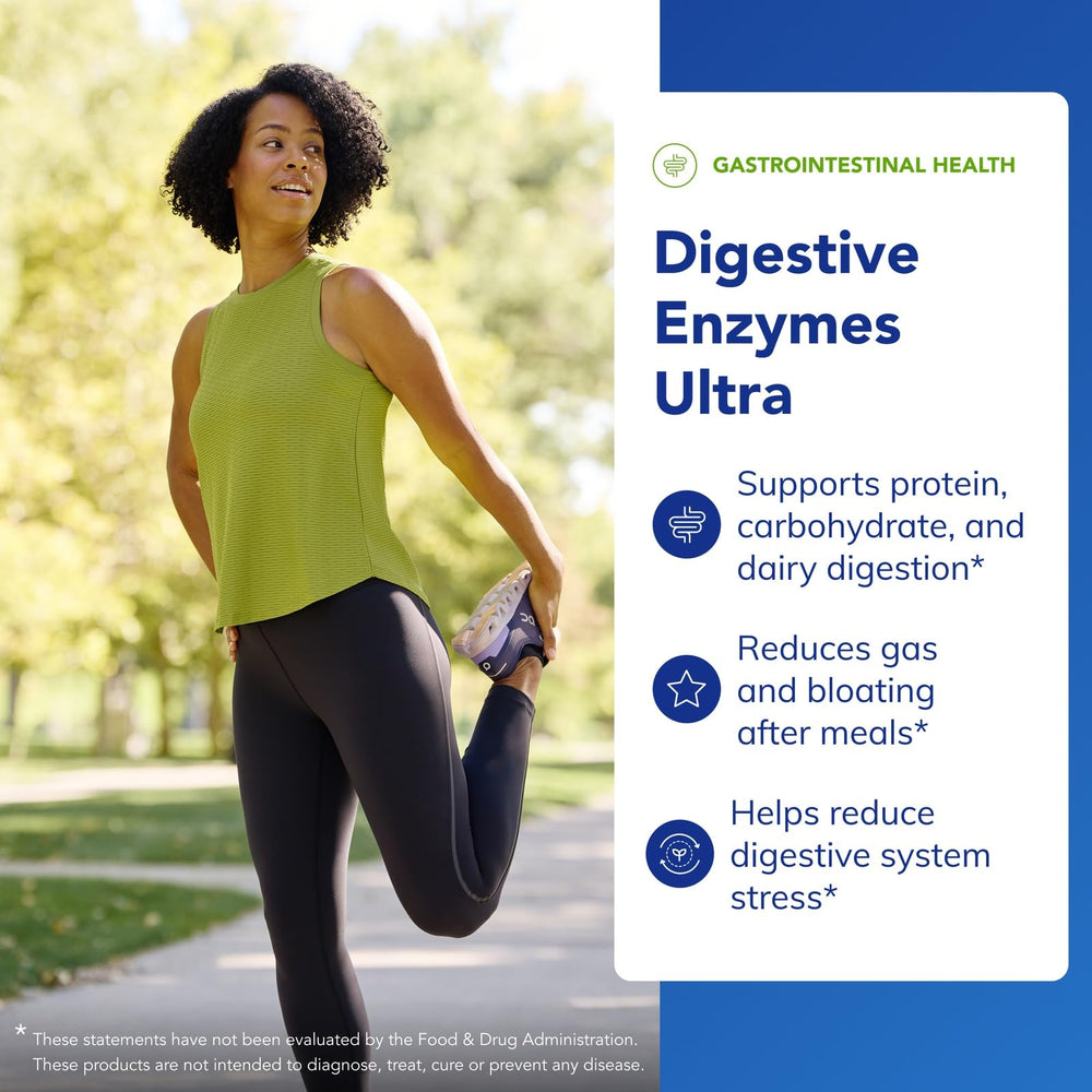 Pure Encapsulations Digestive Enzymes Ultra label highlights nutrient absorption benefits