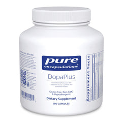 Pure Encapsulations DopaPlus bottle with capsules for daily brain support.
