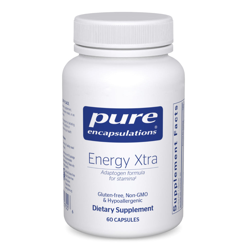 Pure Encapsulations Energy Xtra bottle for easy daily energy support.