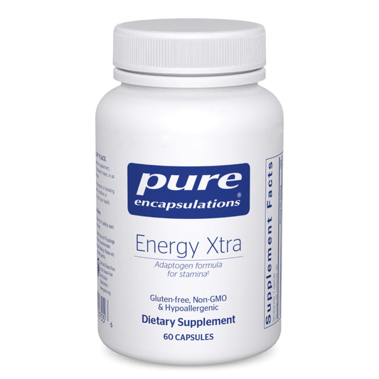 Pure Encapsulations Energy Xtra bottle for easy daily energy support.