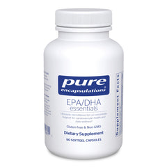 Pure Encapsulations EPA/DHA Essentials bottle front highlighting omega-3 content for heart support