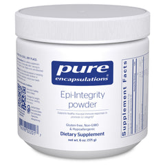 Pure Encapsulations Epi-Integrity Powder bottle highlighting GI support and mucosal health.