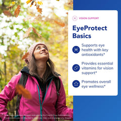 Pure Encapsulations EyeProtect Basics cap close-up, signaling clean, allergen-free formulation.