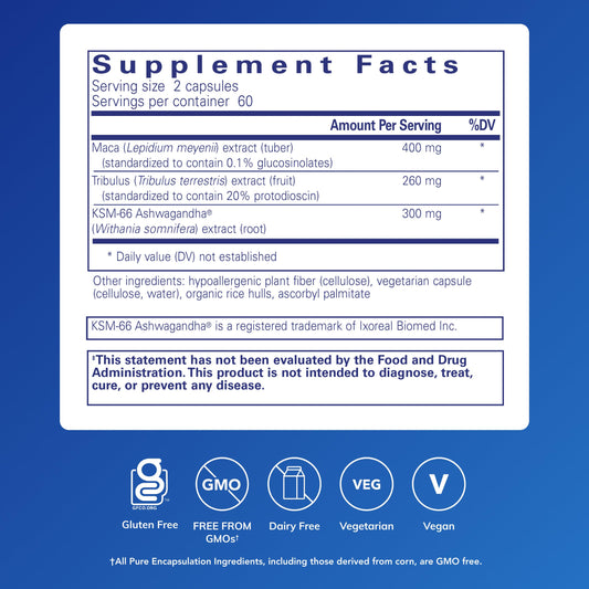 Pure Encapsulations FemiVive ashwagandha-tribulus blend capsules
