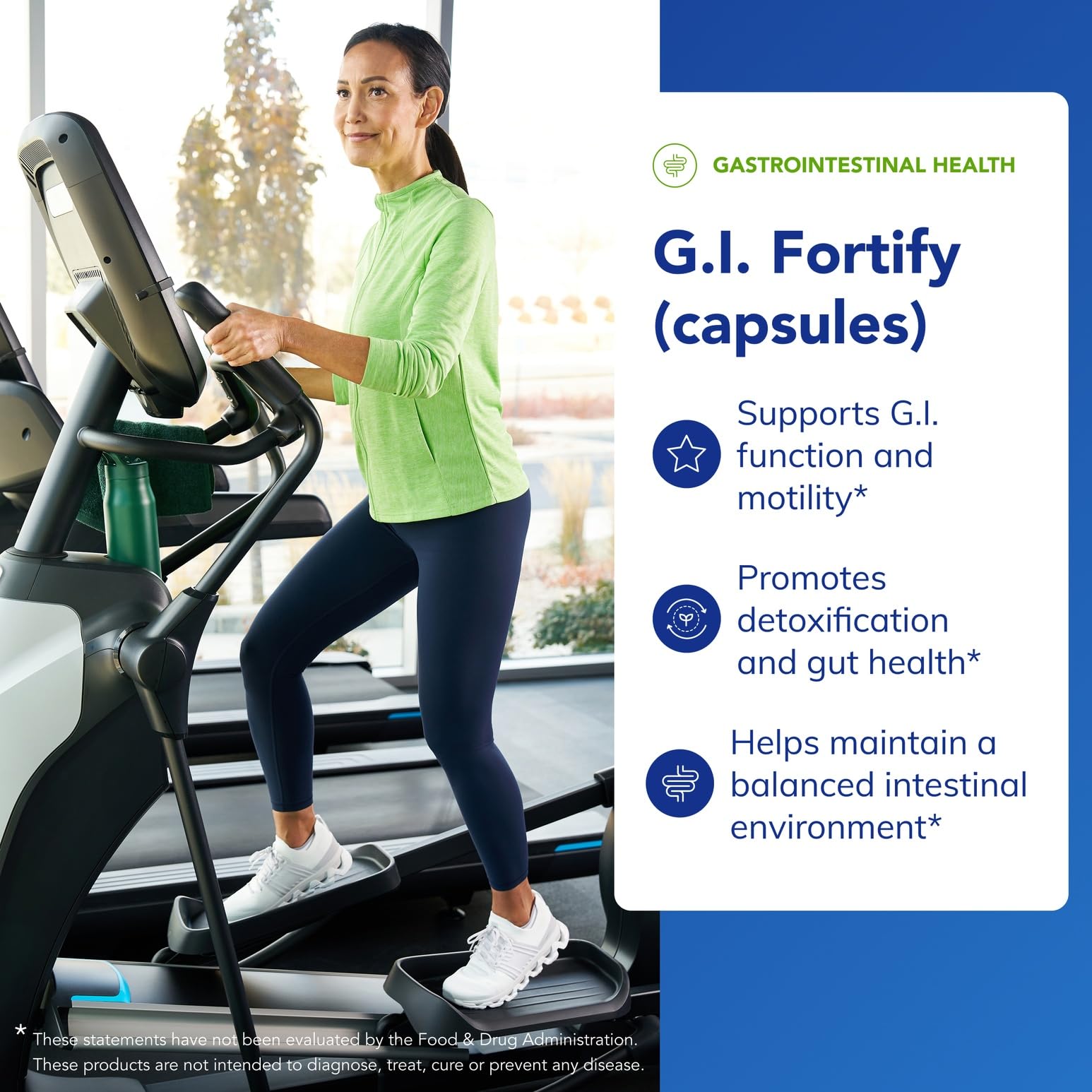 GI Fortify label closeup highlights allergen-free, pure formulation for sensitive systems.