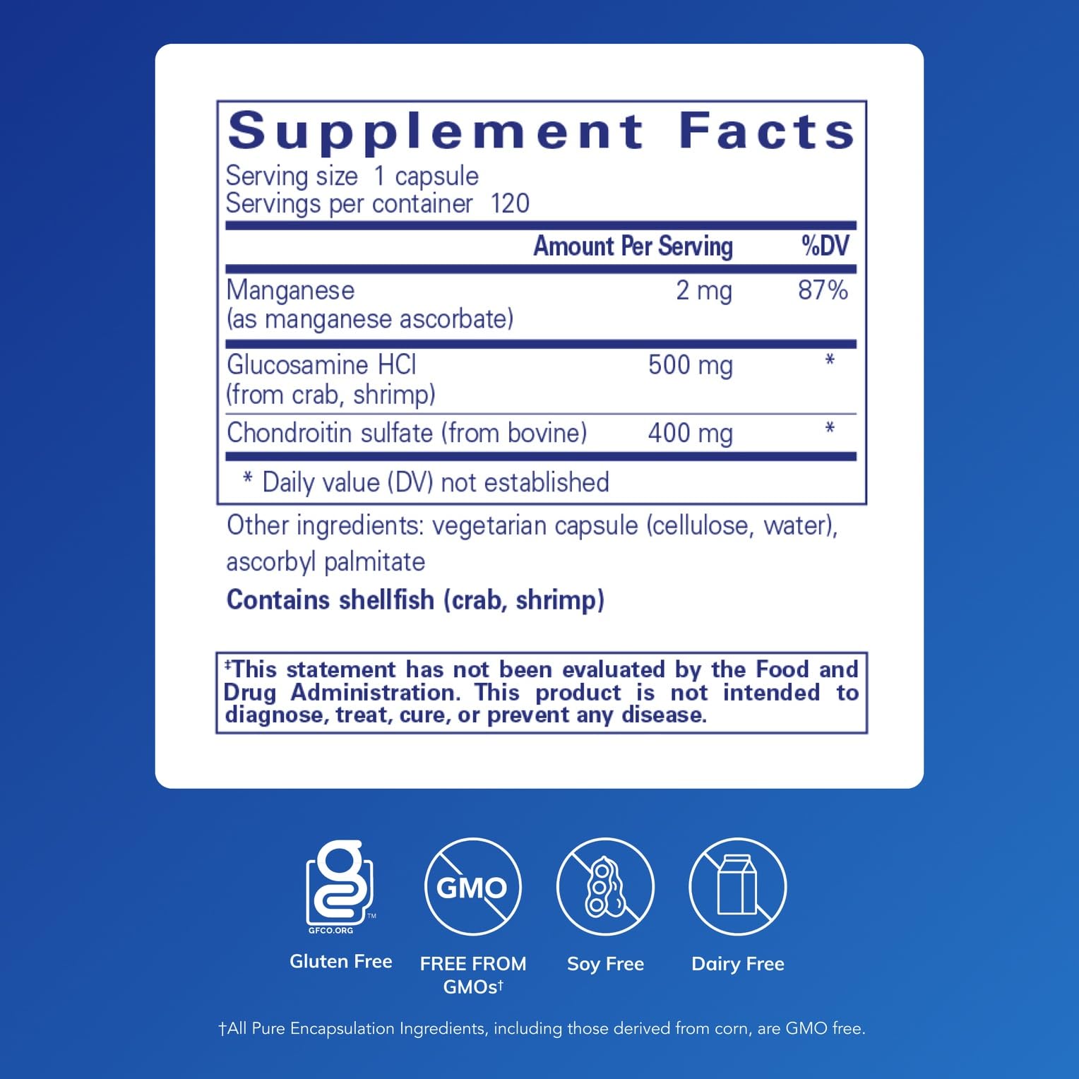 Pure Encapsulations label closeup highlighting quality and clean formulation.