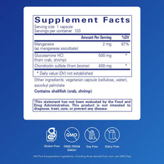 Pure Encapsulations label closeup highlighting quality and clean formulation.
