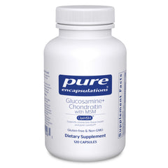 Pure Encapsulations glucosamine chondroitin MSM capsules for daily joint support.
