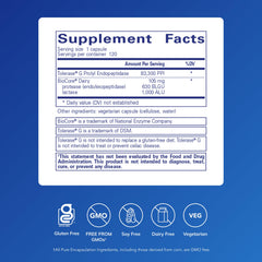 Pure Encapsulations Gluten/Dairy Digest capsules offer convenient GI comfort.