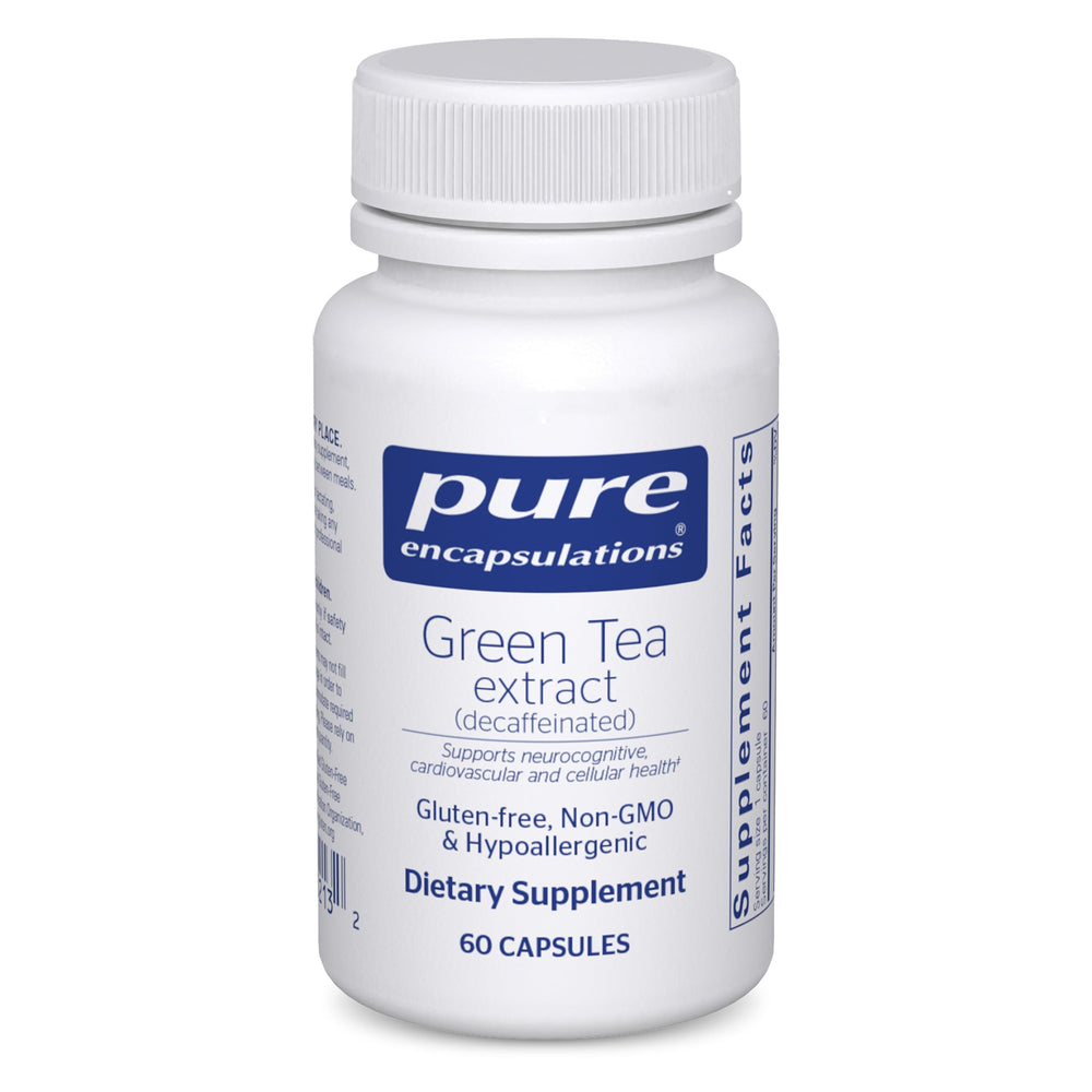 Pure Encapsulations Green Tea Extract decaf bottle for daily antioxidant support