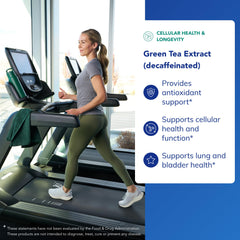Pure Encapsulations Green Tea Extract label close-up highlighting decaffeinated formula