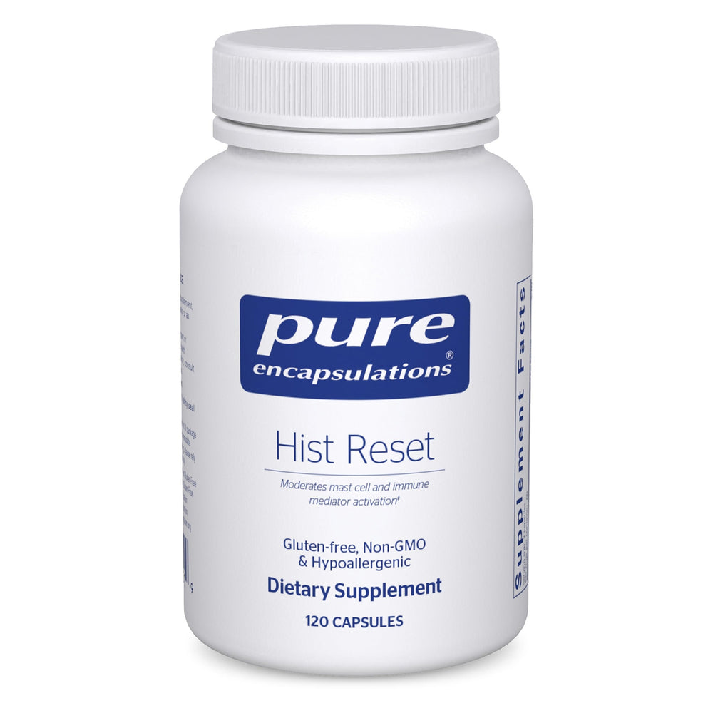 Pure Encapsulations Hist Reset bottle highlights nasal and respiratory support.