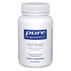 Pure Encapsulations Hist Reset bottle highlights nasal and respiratory support.