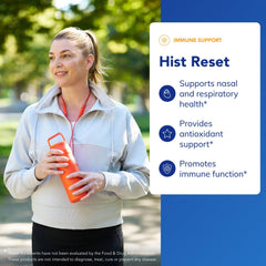 Pure Encapsulations Hist Reset label close-up with clean ingredient profile.