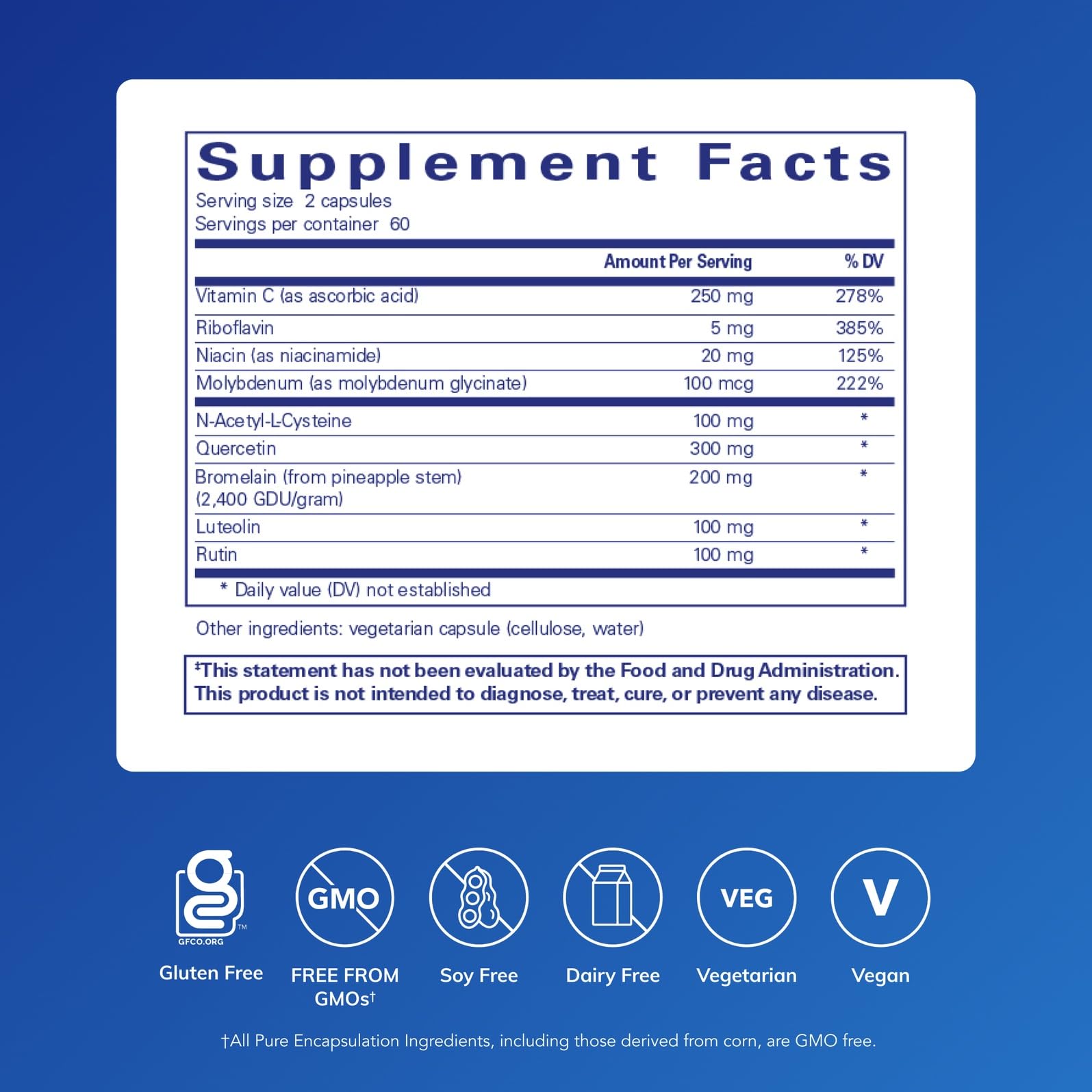 Pure Encapsulations Hist Reset tablets shown for immune and histamine support.
