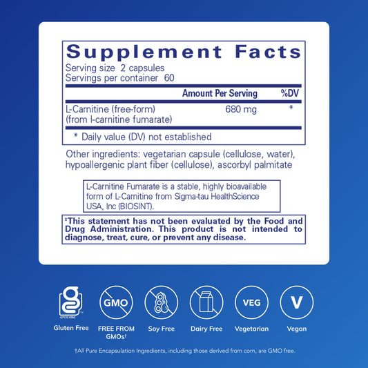 Label close-up highlights allergen-free formula and trusted purity