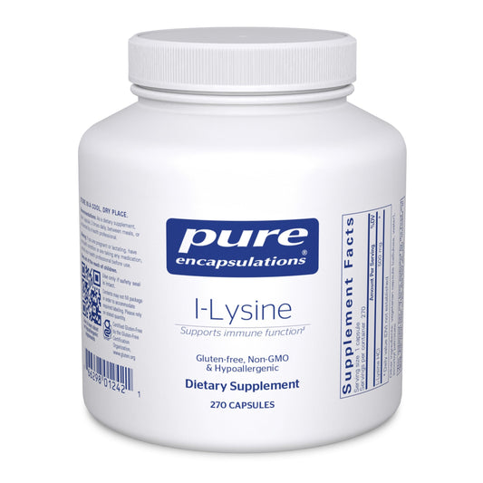 Pure Encapsulations L-Lysine capsules ready for daily immune support