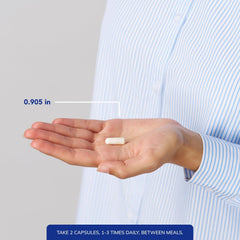 Pure Encapsulations L-Tryptophan packaging held in hand for daily calm