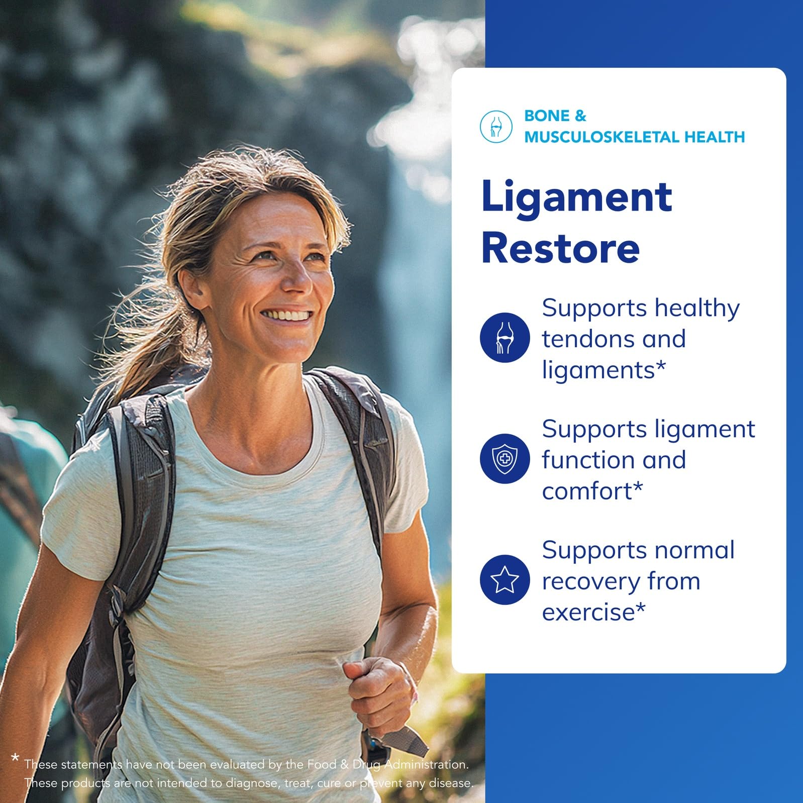 Pure Encapsulations Ligament Restore bottle on a clean counter for daily use