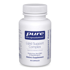 Pure Encapsulations Lipid Support Complex bottle signals daily liver health support