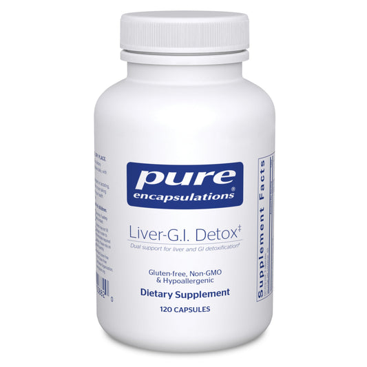 Pure Encapsulations Liver-G.I. Detox bottle for daily liver and GI support.