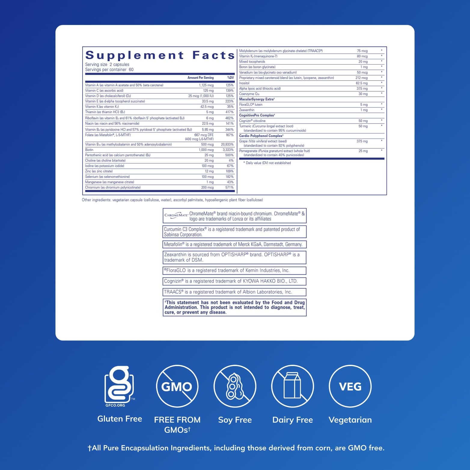 Pure Encapsulations Longevity Nutrients capsules enabling simple daily intake.