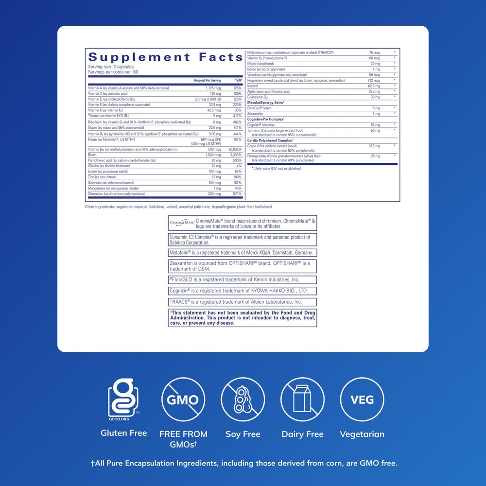 Pure Encapsulations Longevity Nutrients capsules enabling simple daily intake.