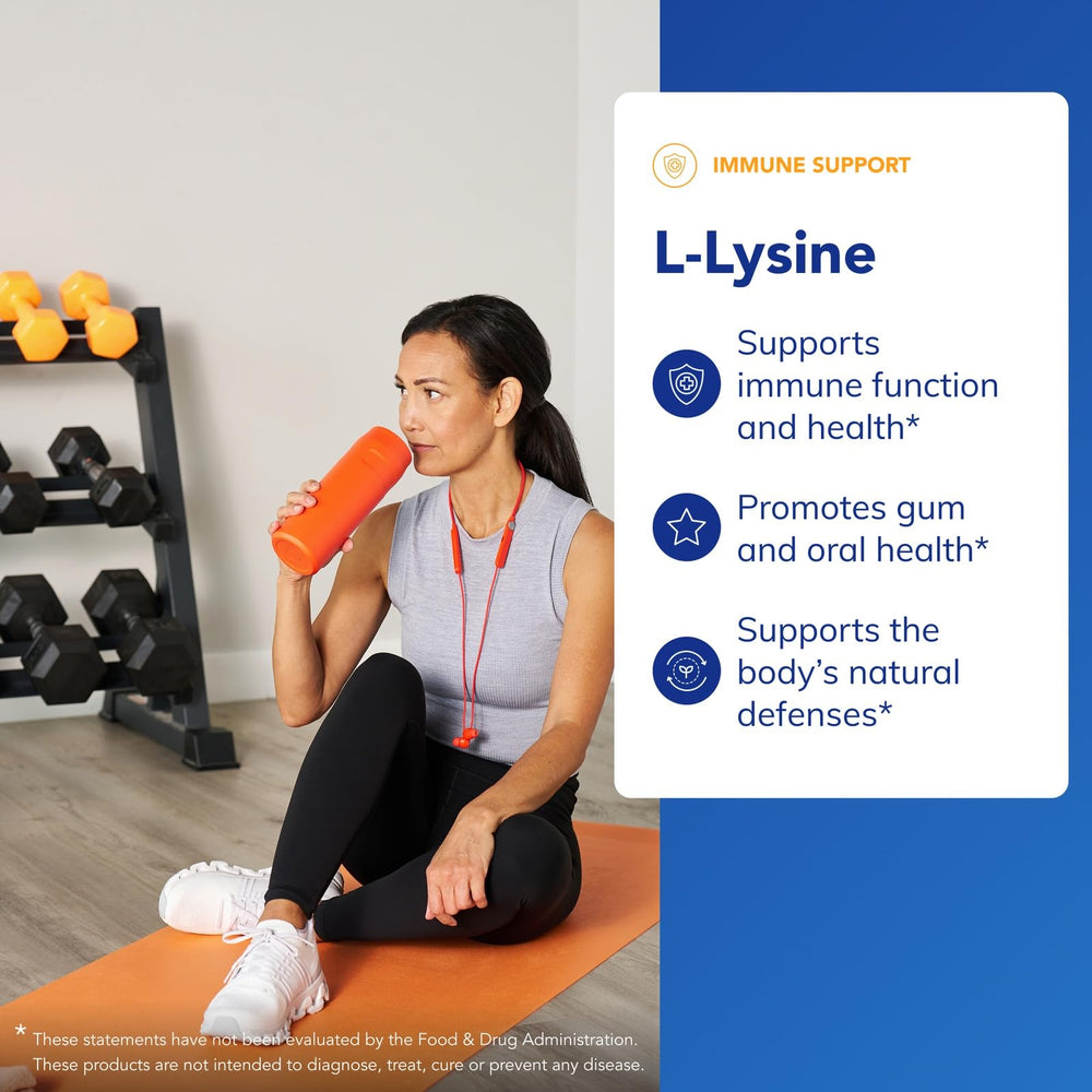 Close-up of Pure Encapsulations L-Lysine capsules for daily use