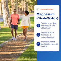 Label close-up for Pure Encapsulations Magnesium Citrate Malate, clean ingredients