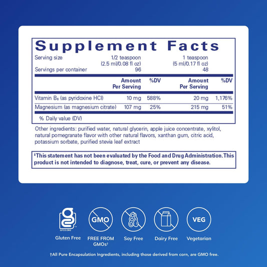 Pure Encapsulations Magnesium Liquid dropper dispensing precise dosage.