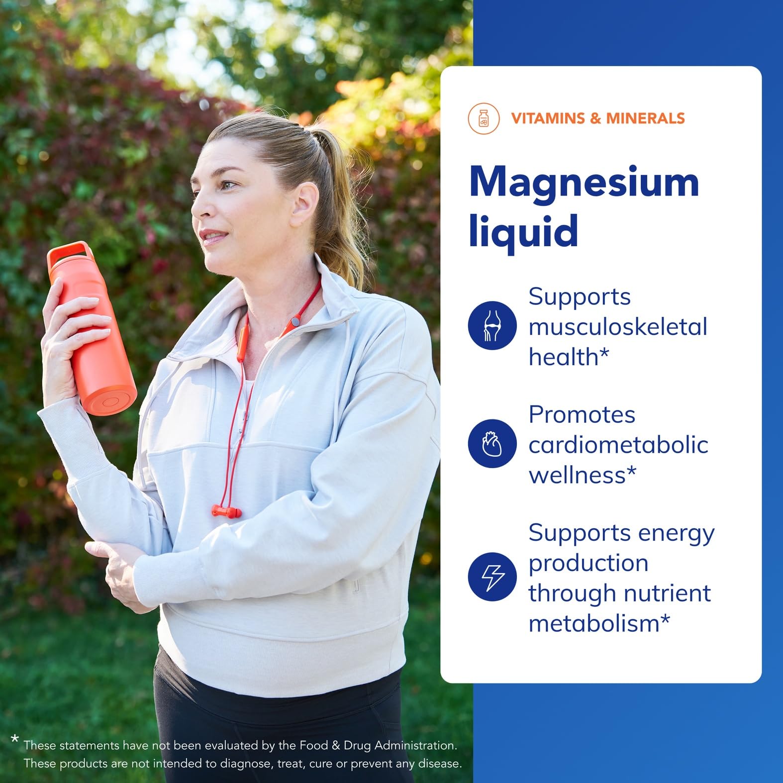 Pure Encapsulations Magnesium Liquid bottle label highlights ingredients and allergen-free formula.
