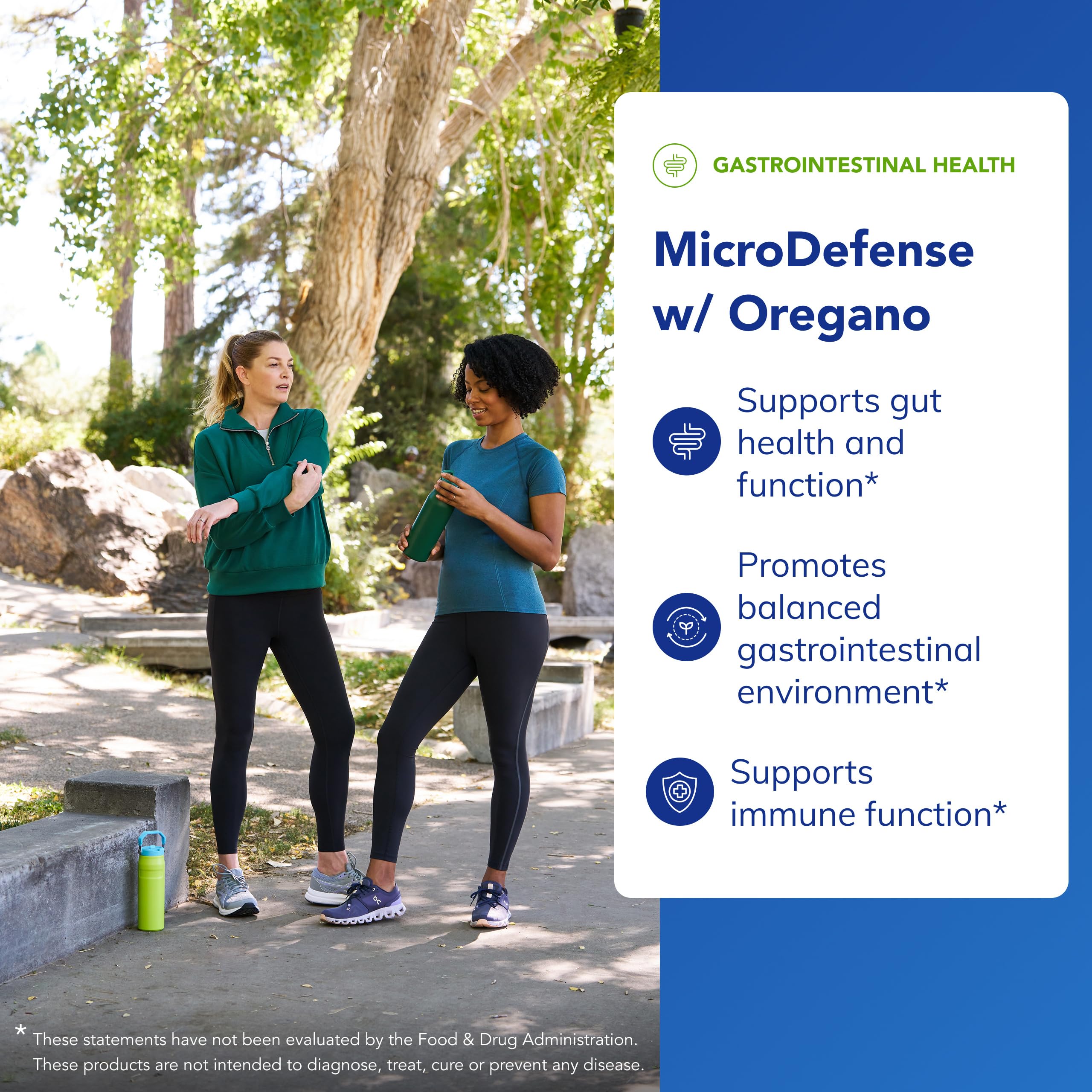 MicroDefense oregano capsules ready for daily GI wellness.