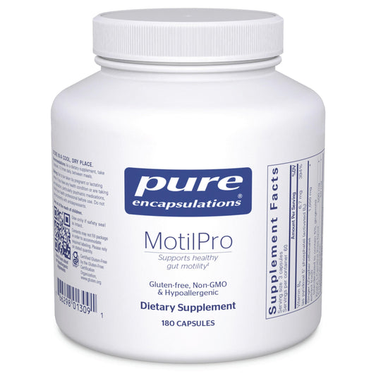 Pure Encapsulations MotilPro bottle with capsules supporting gut motility