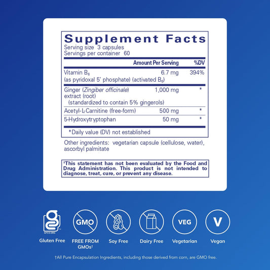 MotilPro label closeup highlighting ingredients for gut comfort
