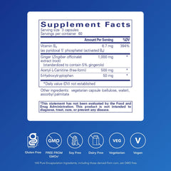 MotilPro label closeup highlighting ingredients for gut comfort