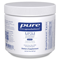 Pure Encapsulations MSM powder bottle front—supports joint comfort and immune health