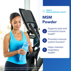 Pure Encapsulations MSM powder label closeup—emphasizes purity and allergen-free formula