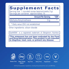 Pure Encapsulations MSM powder scoop for easy daily dosing and joint support