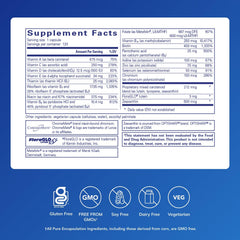Pure Encapsulations Multi T/D capsules showcasing broad vitamin and mineral coverage.