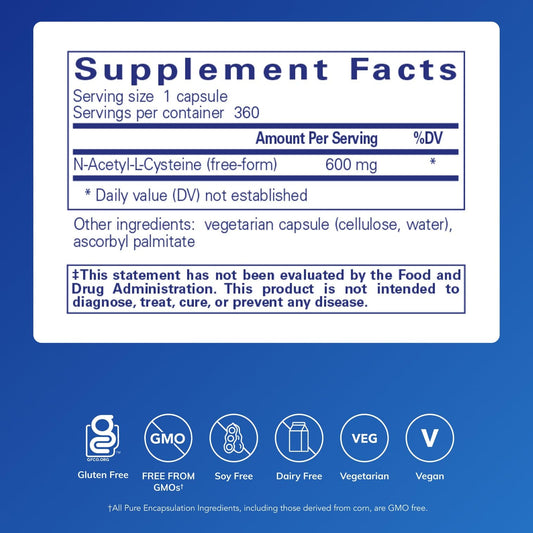 NAC 600 mg capsules close-up highlighting the supplement form for daily use.
