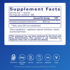 NAC 600 mg capsules close-up highlighting the supplement form for daily use.