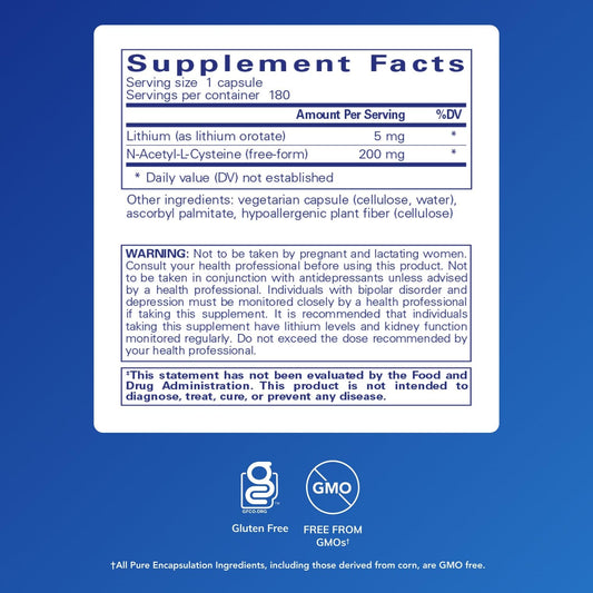 Pure Encapsulations NAC brain-support capsules promote neurotransmitter balance.