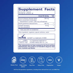 Nrf2 Detox capsules close-up showing easy daily dosing.