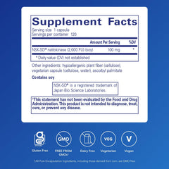 NSK-SD capsules shown, easy-to-swallow daily supplement.