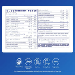 Pure Encapsulations Nutrient 950 without Iron label close-up highlights Metafolin L-5-MTHF form for folate support