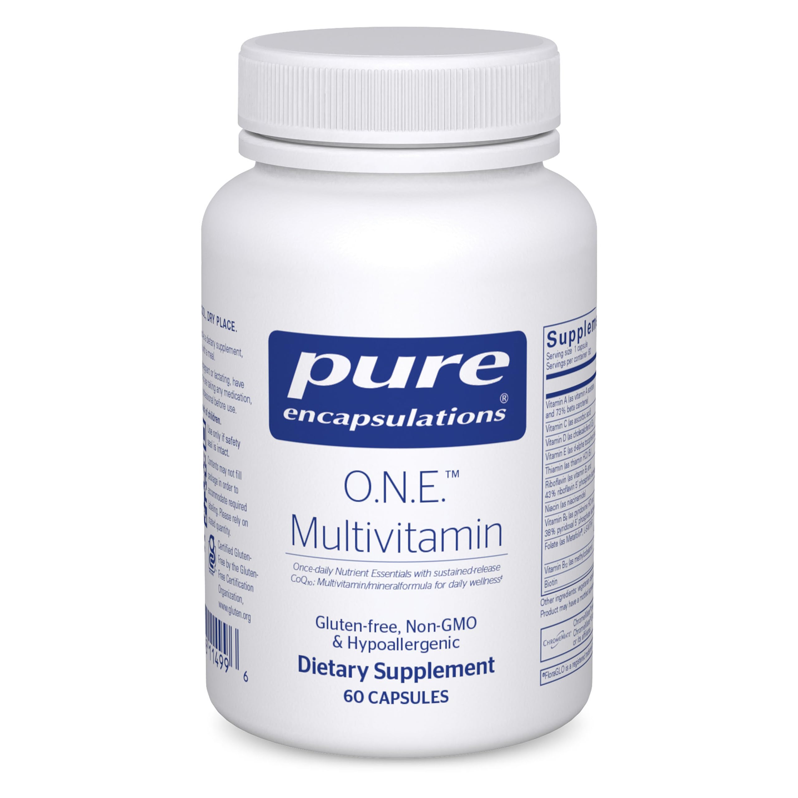 Pure Encapsulations O.N.E. Multivitamin bottle front for daily wellness support.